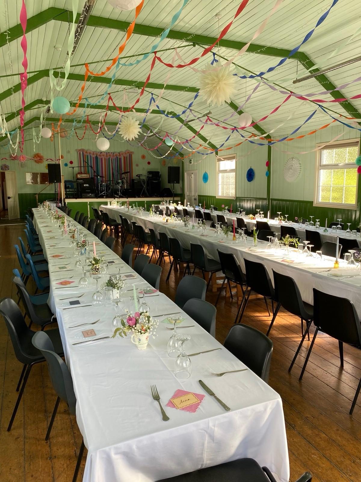 Institute dressed for a celebration